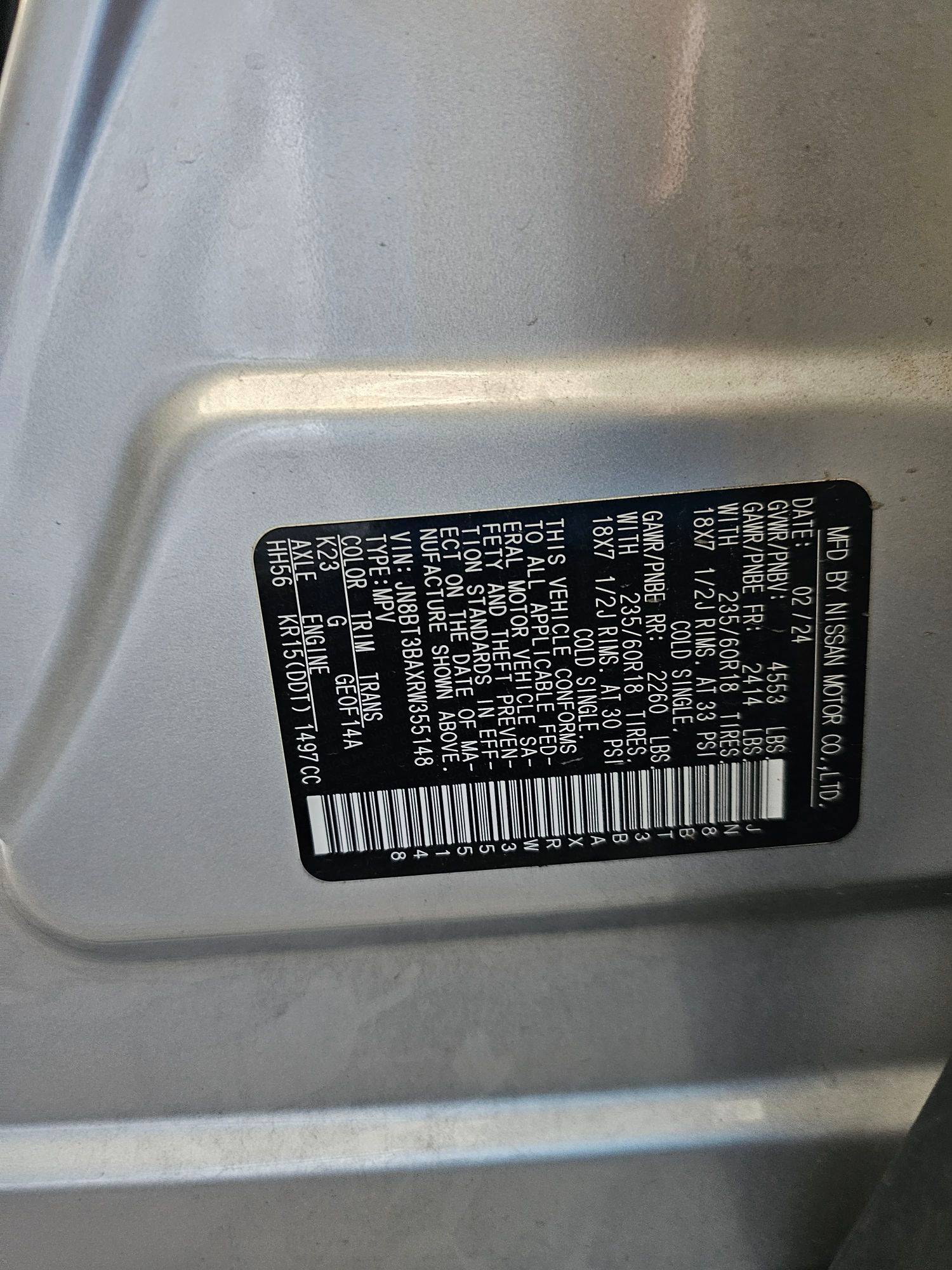 NISSAN ROGUE 2024 - Marhaba Auction Used Cars - Image 8