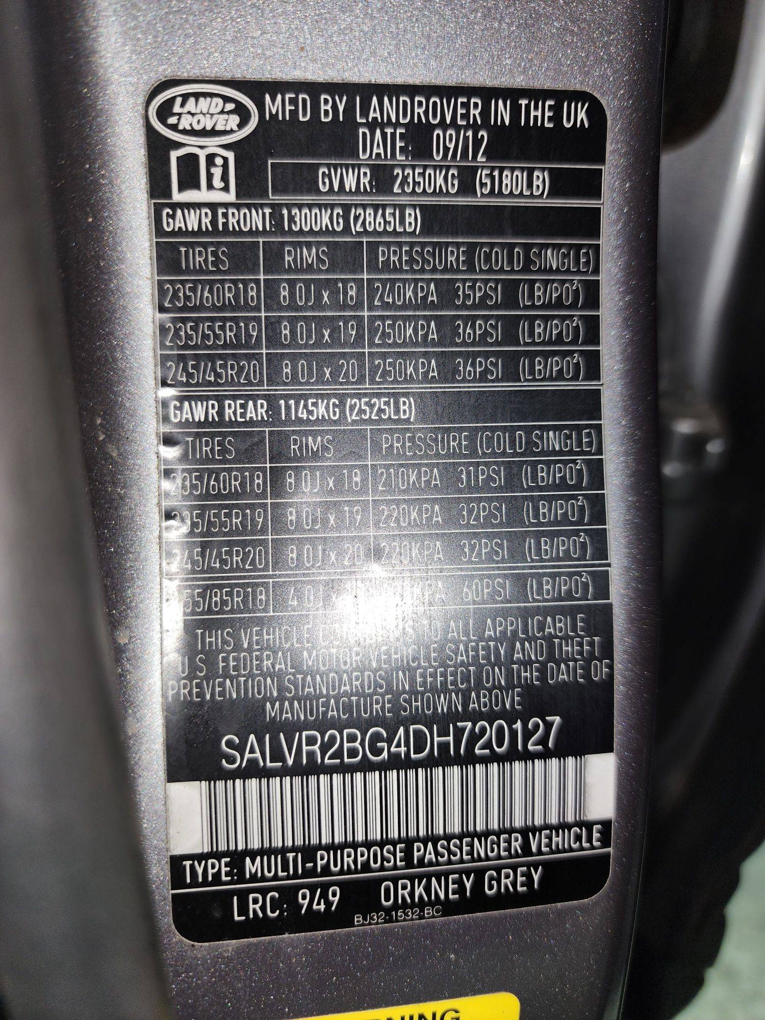 LAND ROVER RANGE ROVER EVOQUE 2013 - Marhaba Auction Used Cars - Image 11