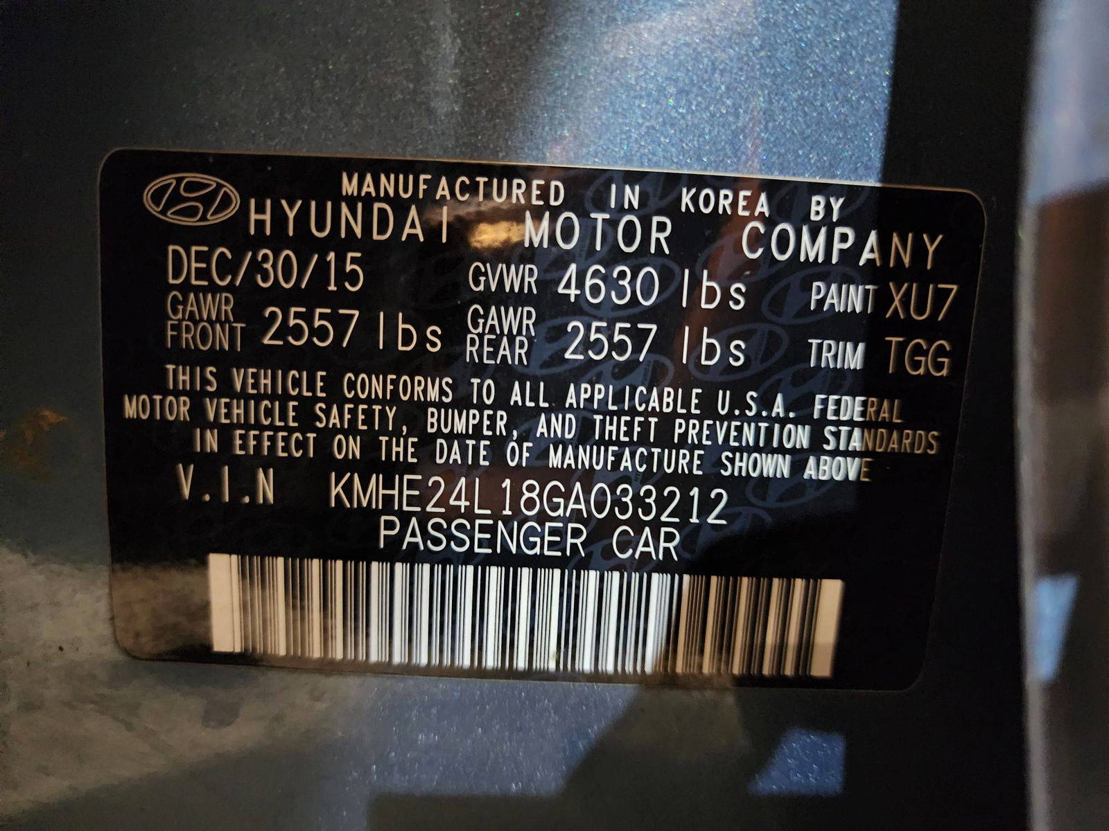 2016 HYUNDAI SONATA — 125491 Miles — Lot 28419 — Main - Marhaba Auctions Used Cars - Image 10