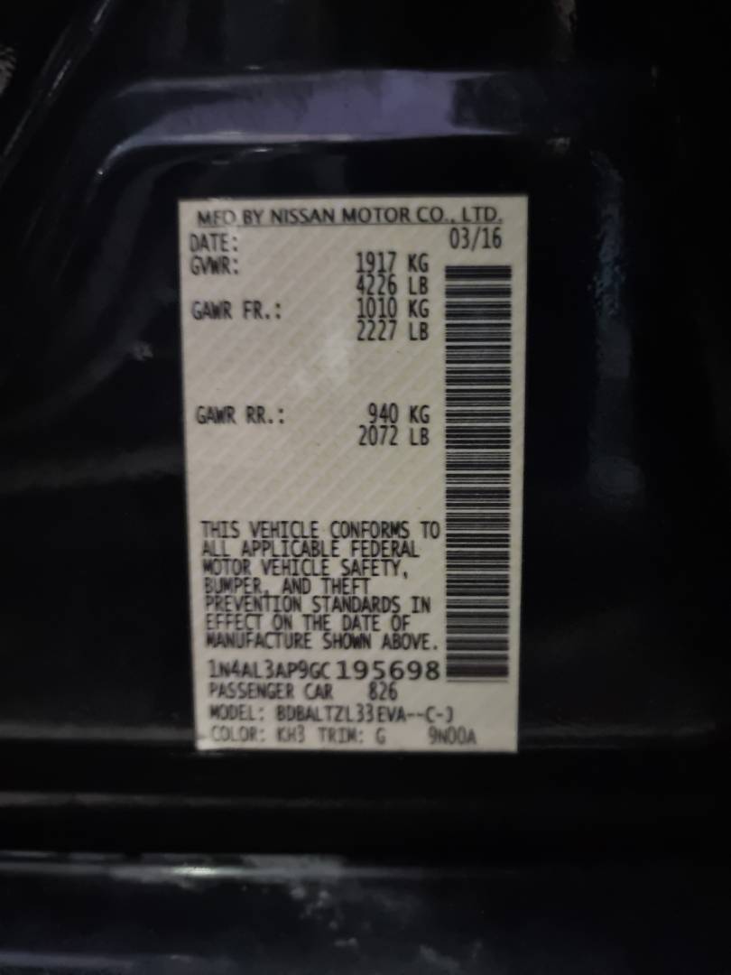 NISSAN ALTIMA 2016 - Marhaba Auction Used Cars - Image 9