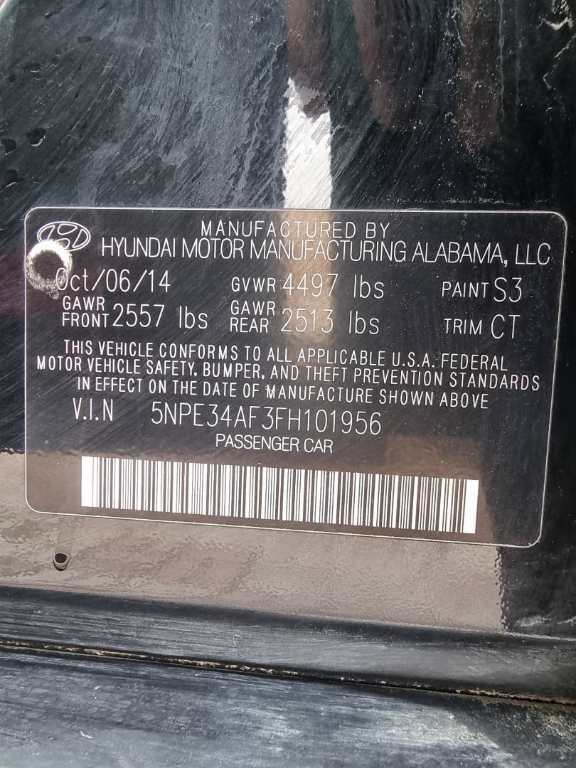 2015 HYUNDAI SONATA — 143803 Miles — Lot 326598 — Ind. 12 - Marhaba Auctions Used Cars - Image 8