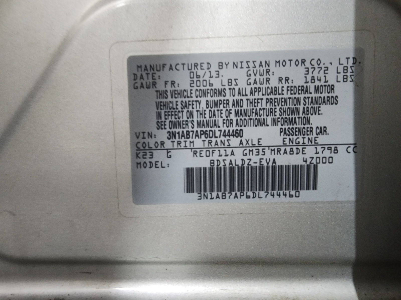 2013 NISSAN SENTRA — 124386 Miles — Lot 39745021 — Main - Marhaba Auctions Used Cars - Image 11