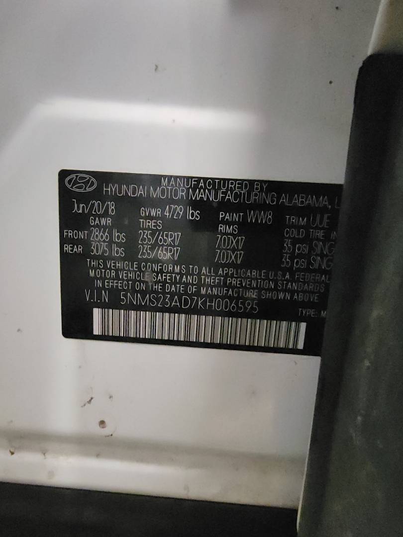 HYUNDAI SANTA FE 2019 - Marhaba Auction Used Cars - Image 10