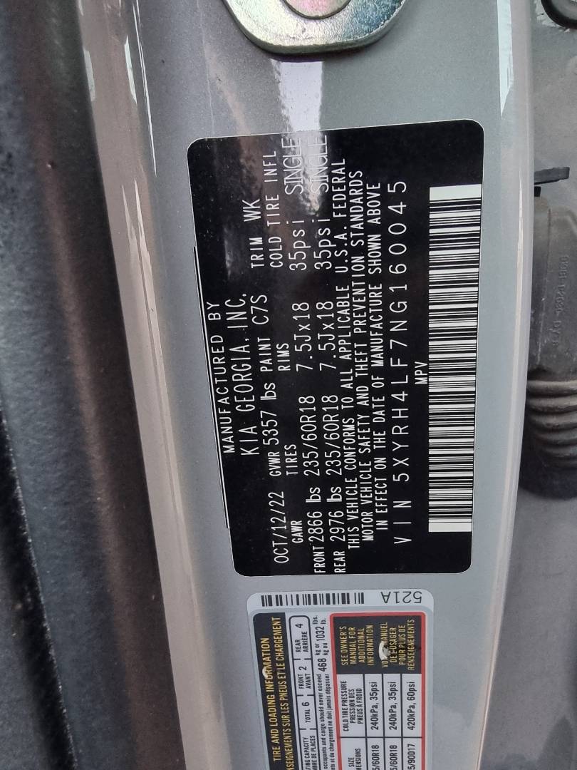 KIA SORENTO 2022 - Marhaba Auction Used Cars - Image 9