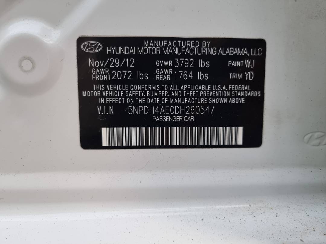 2013 HYUNDAI ELANTRA — 199545 Miles — Lot 214578 — Main - Marhaba Auctions Used Cars - Image 6