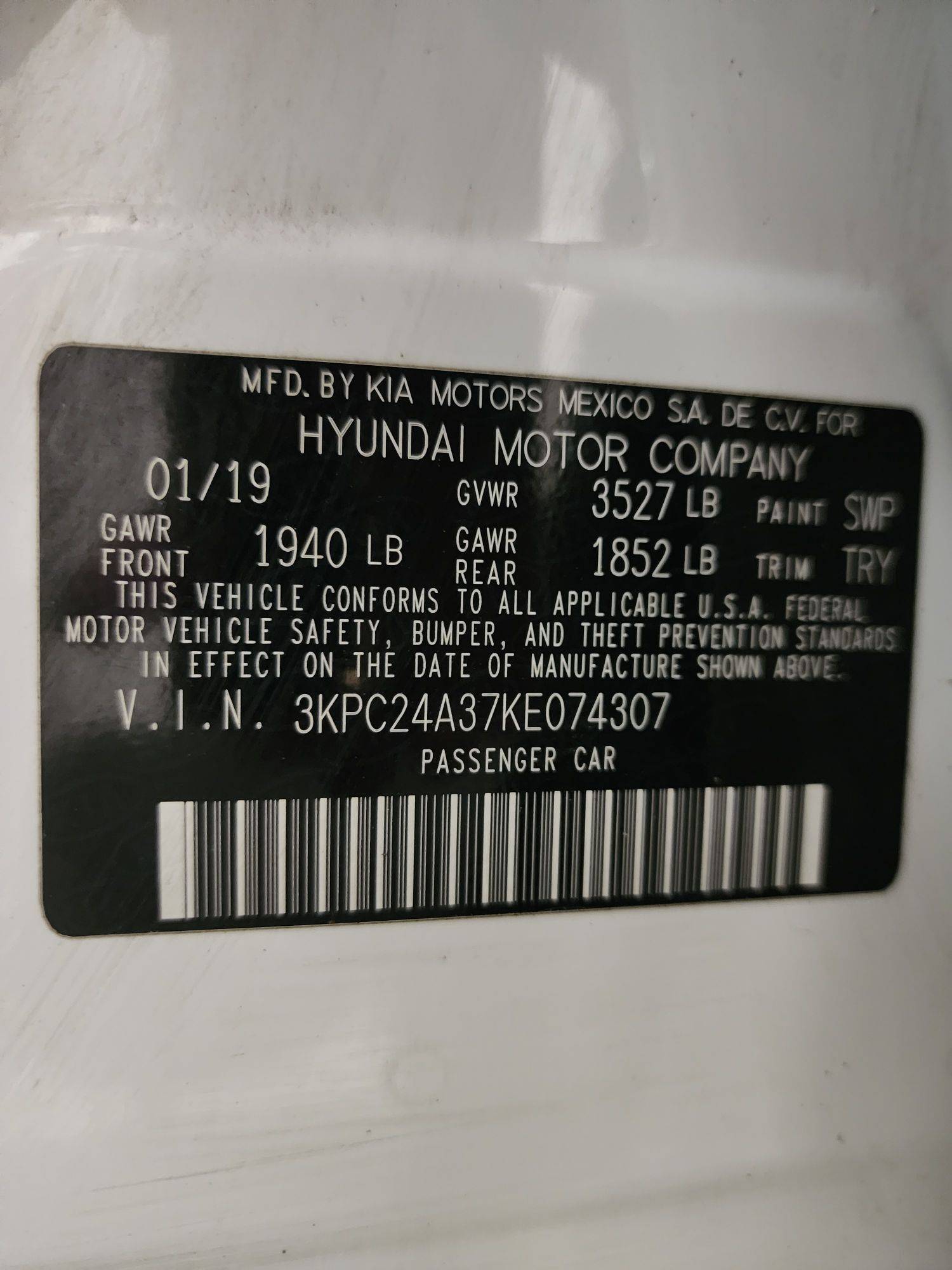 2019 HYUNDAI ACCENT — 206951 Miles — Lot 3189040 — Souq - Marhaba Auctions Used Cars - Image 11