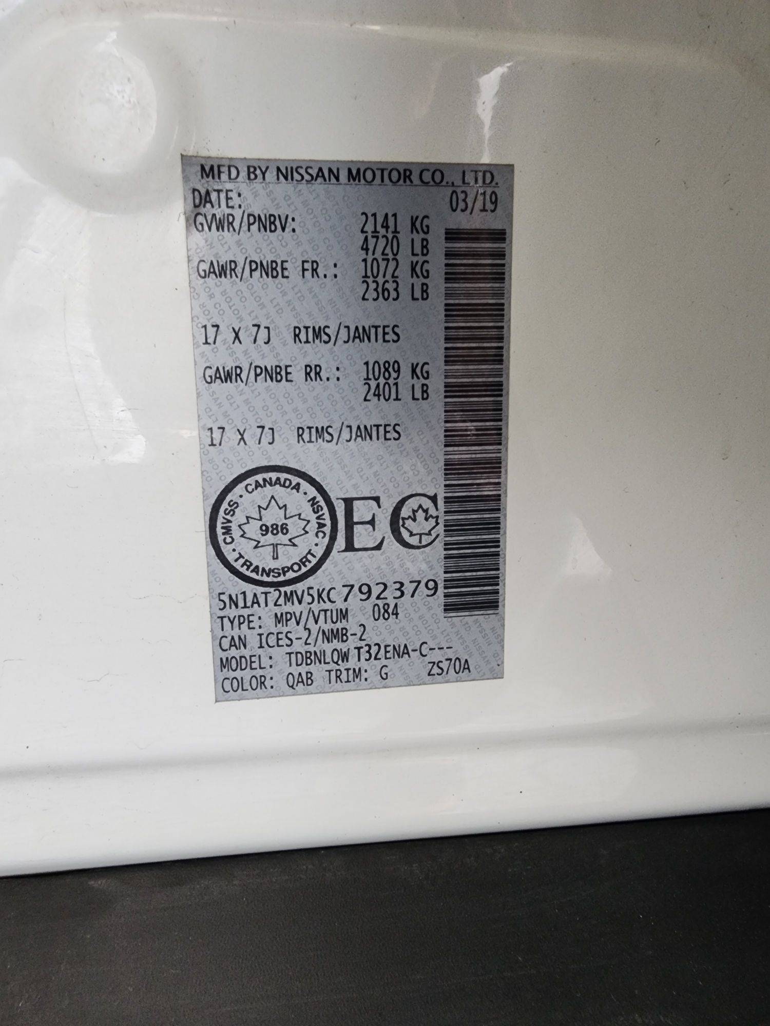 2019 NISSAN ROGUE — 65610 KM — Lot 42606074 — Souq - Marhaba Auctions Used Cars - Image 9