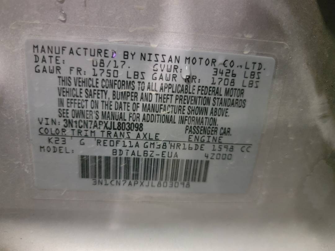 2018 NISSAN VERSA — 85290 Miles — Lot XJL803098 - Marhaba Auctions Used Cars - Image 7