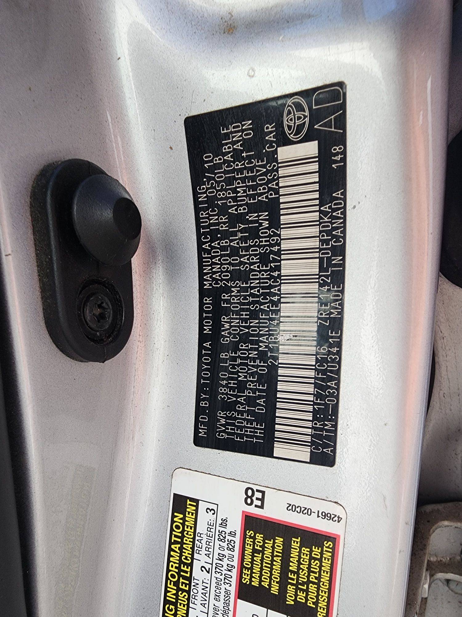 2010 TOYOTA COROLLA — 192975 Miles — Lot AC417492 — Souq - Marhaba Auctions Used Cars - Image 9