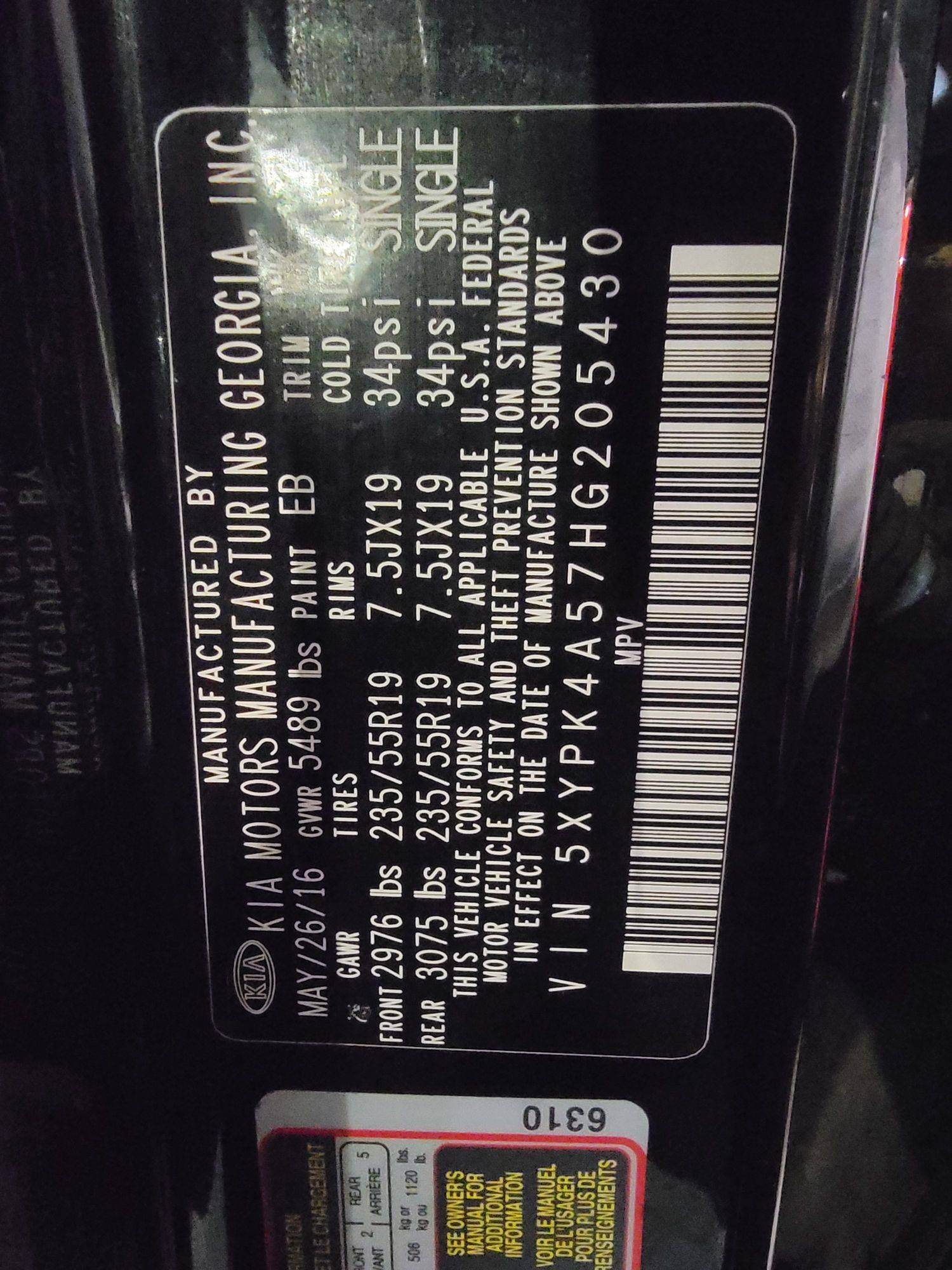 KIA SORENTO 2017 - Marhaba Auction Used Cars - Image 11