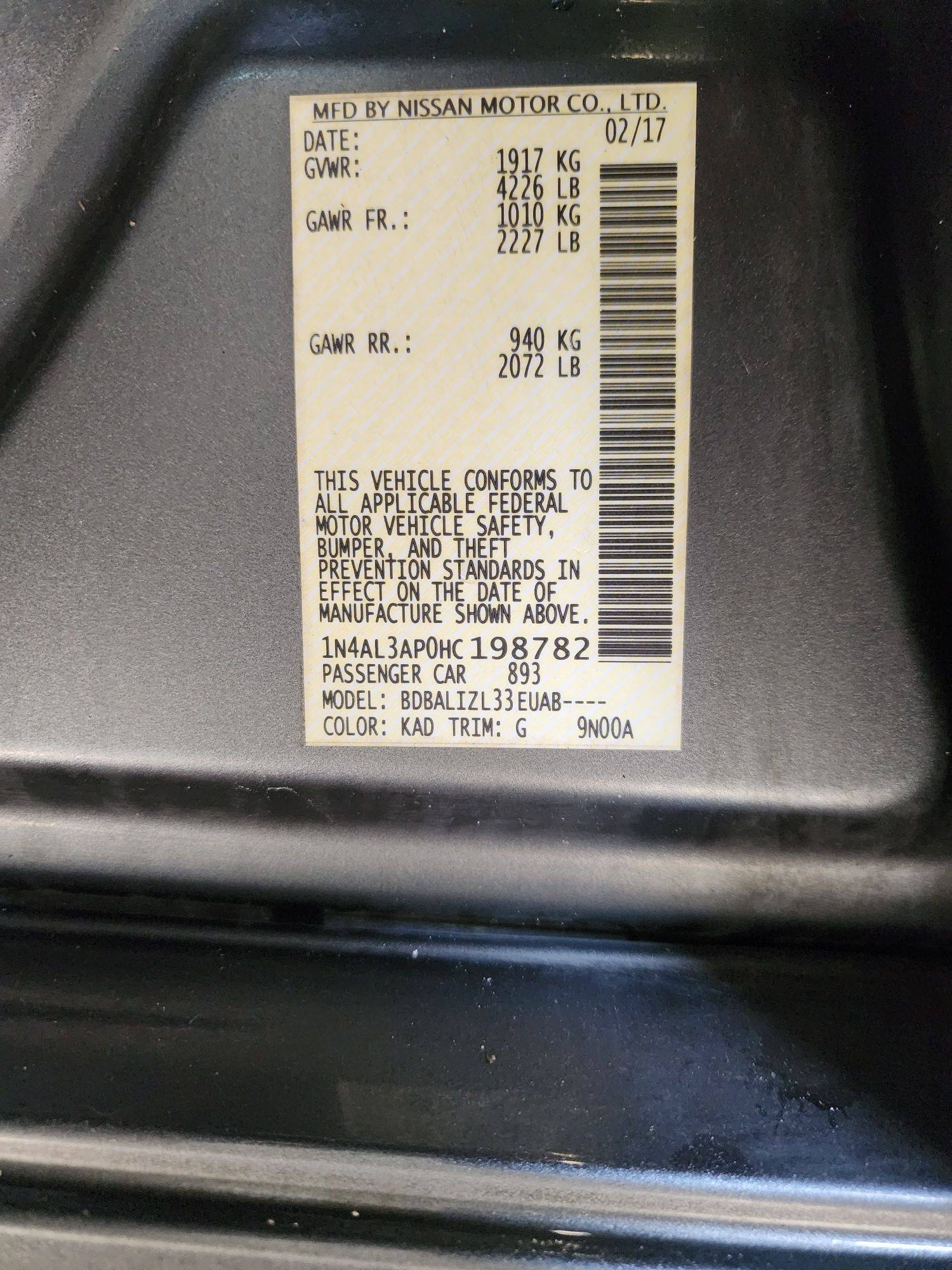 NISSAN ALTIMA 2017 - Marhaba Auction Used Cars - Image 10