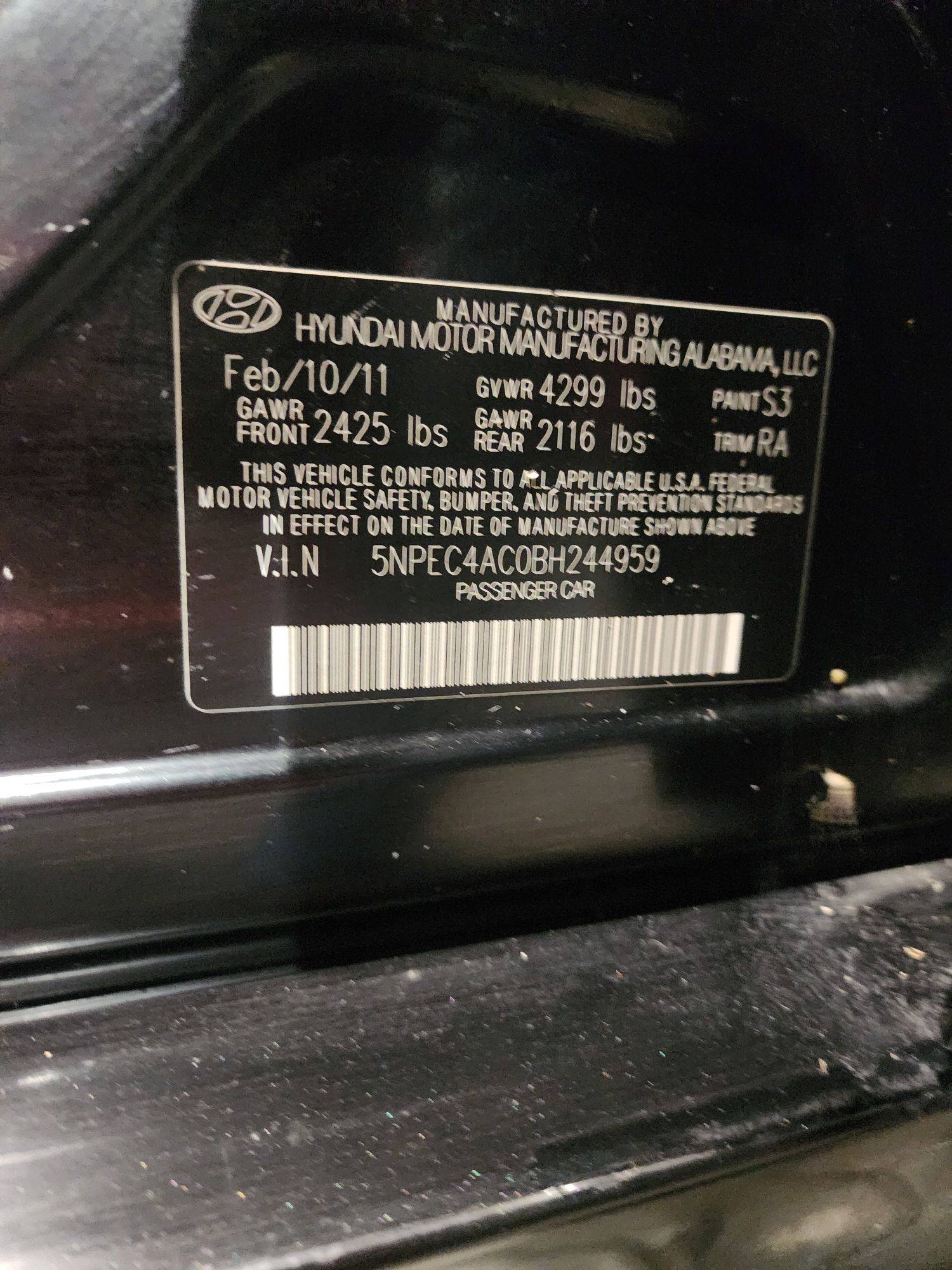 2011 HYUNDAI SONATA — 101323 Miles — Lot 33344429 - Marhaba Auctions Used Cars - Image 10