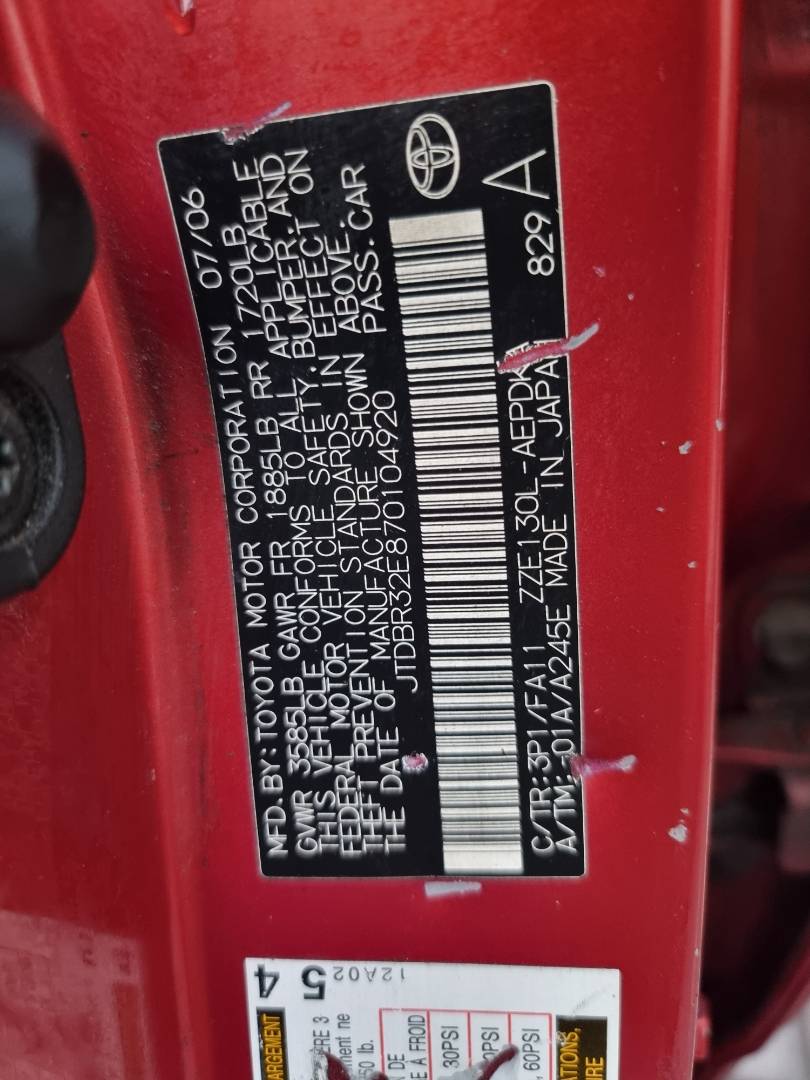 TOYOTA COROLLA 2007 - Marhaba Auction Used Cars - Image 8