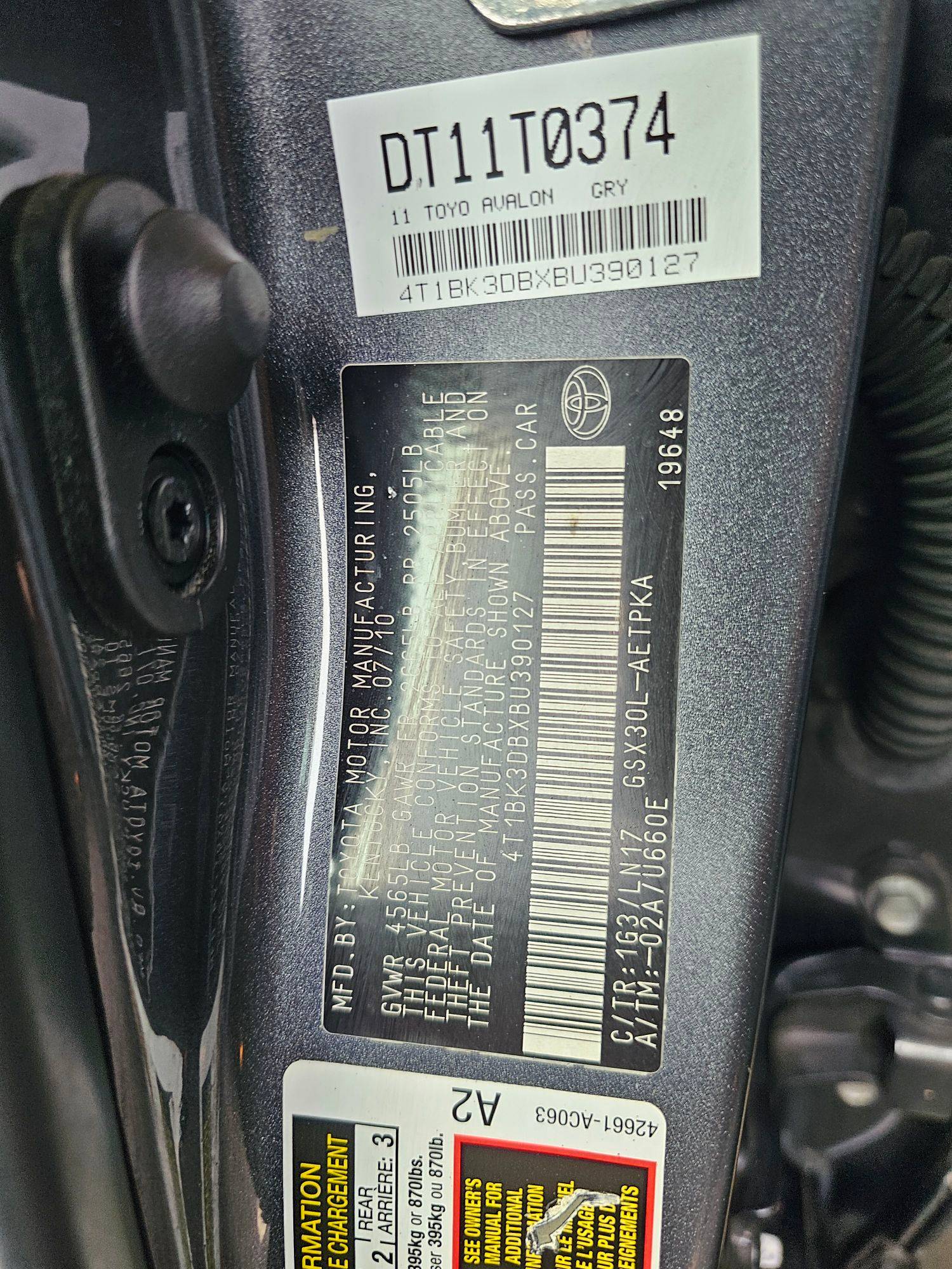 TOYOTA AVALON 2011 - Marhaba Auction Used Cars - Image 11