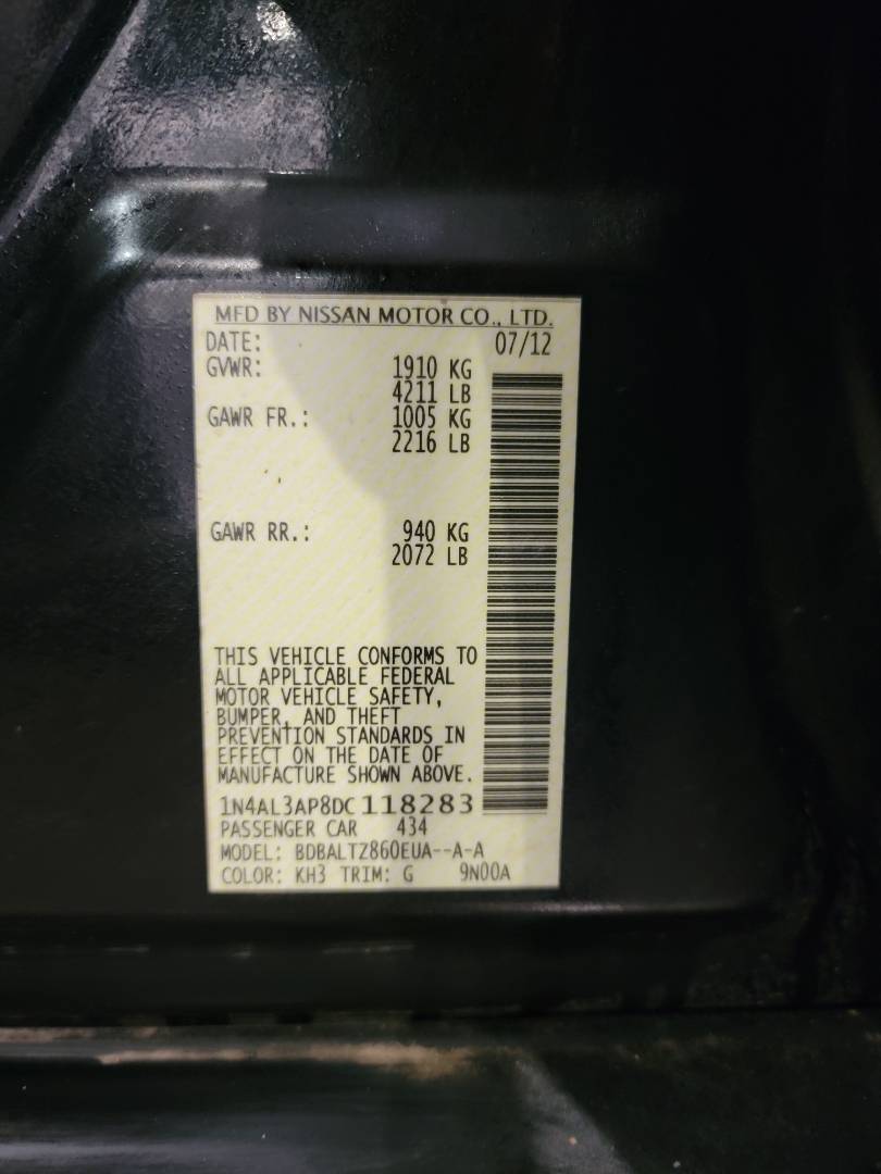 2013 NISSAN ALTIMA — 205942 Miles — Lot 309602 — Souq - Marhaba Auctions Used Cars - Image 11