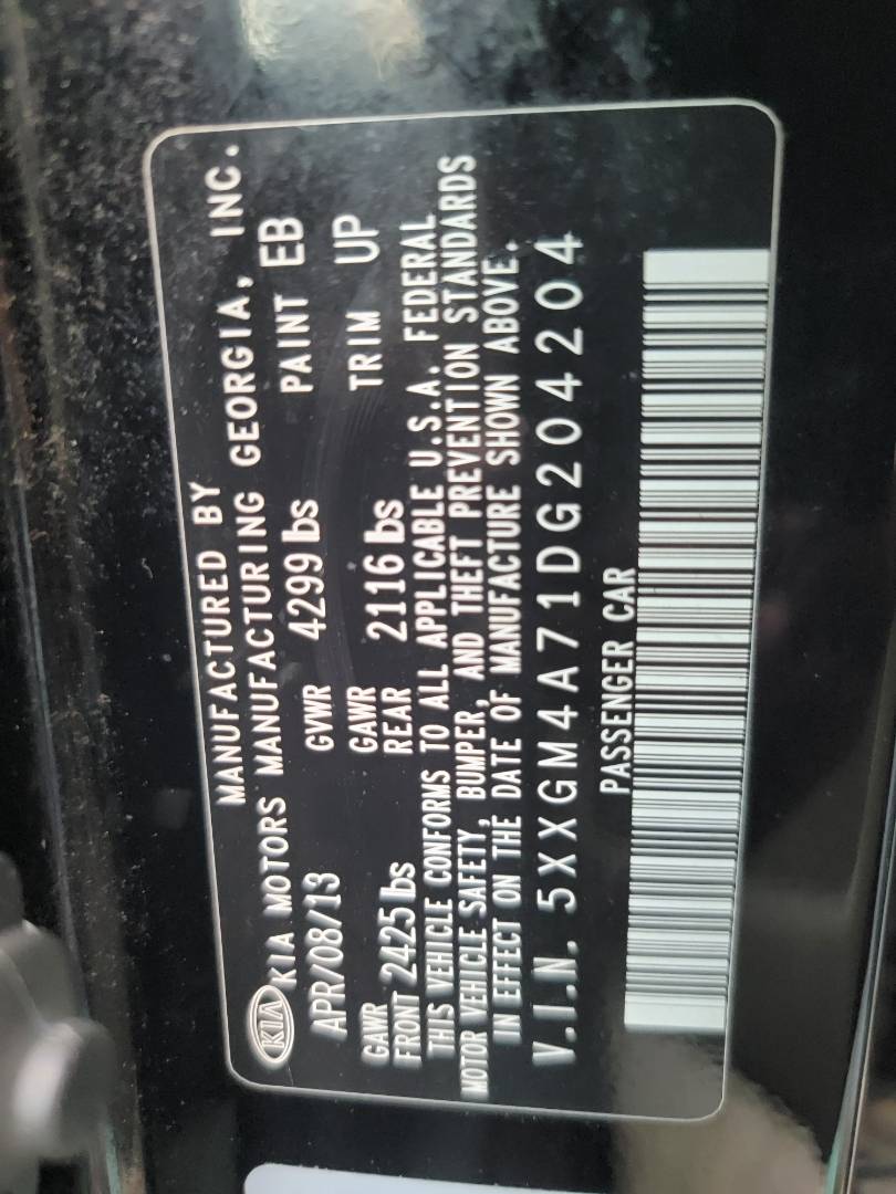 2013 KIA OPTIMA — 132114 Miles — Lot 38413595 - Marhaba Auctions Used Cars - Image 10