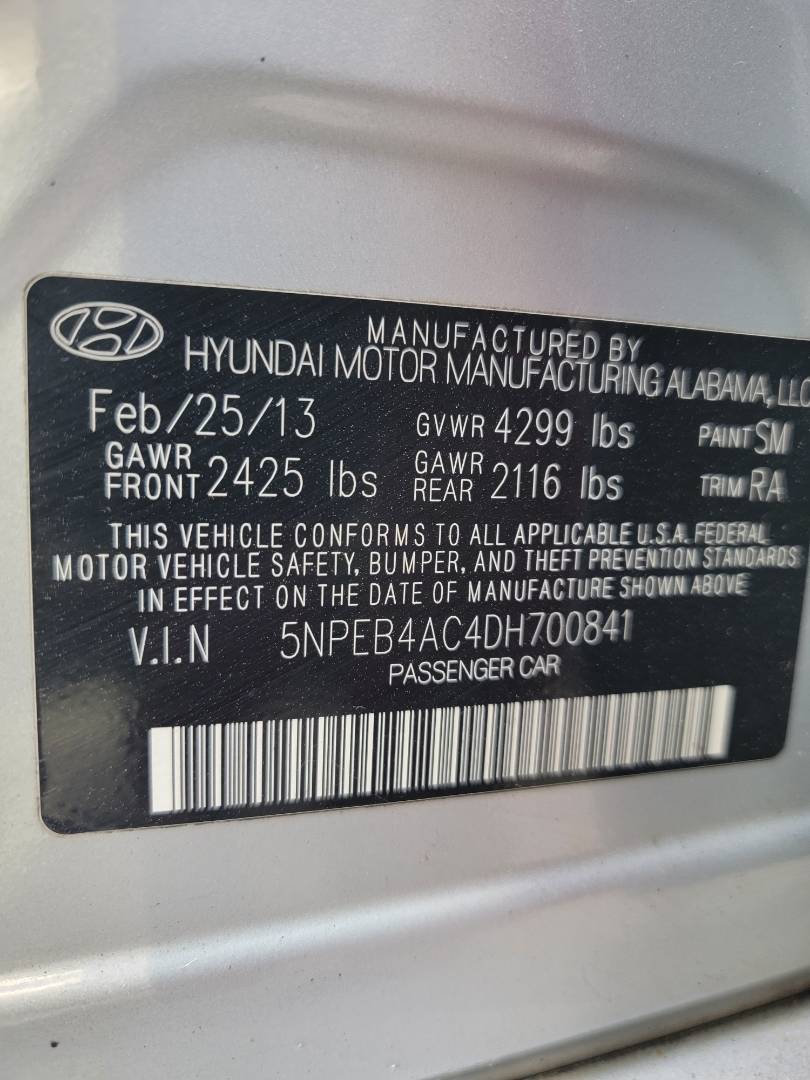 2013 HYUNDAI SONATA — 157547 Miles — Lot 76662623 - Marhaba Auctions Used Cars - Image 10