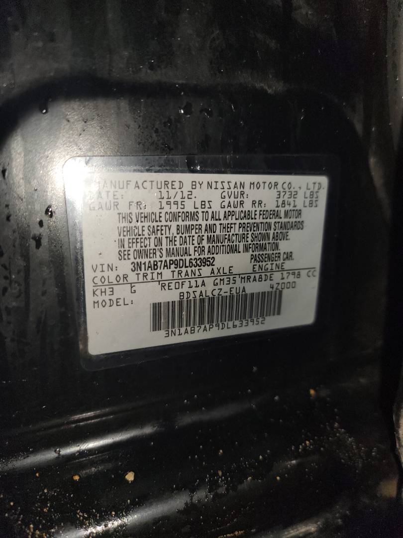 2013 NISSAN SENTRA — 162448 Miles — Lot 72431873 - Marhaba Auctions Used Cars - Image 10