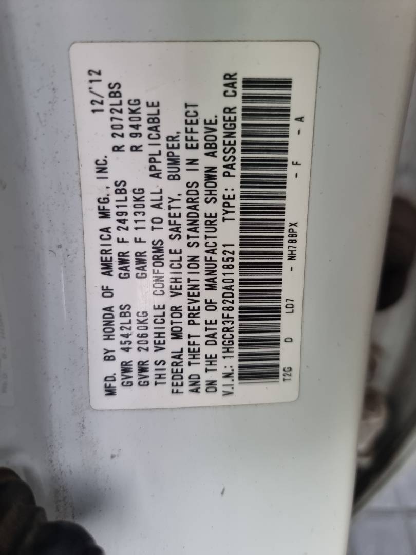 HONDA ACCORD 2013 - Marhaba Auction Used Cars - Image 7