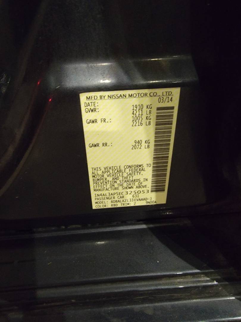 2014 NISSAN ALTIMA — 233940 Miles — Lot 59077984 — Main - Marhaba Auctions Used Cars - Image 10