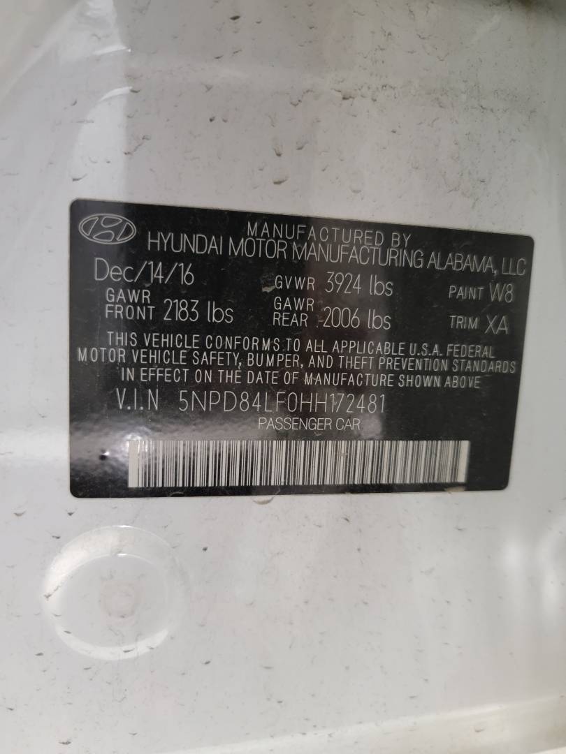 2017 HYUNDAI ELANTRA — 178943 Miles — Lot 38438227 - Marhaba Auctions Used Cars - Image 11