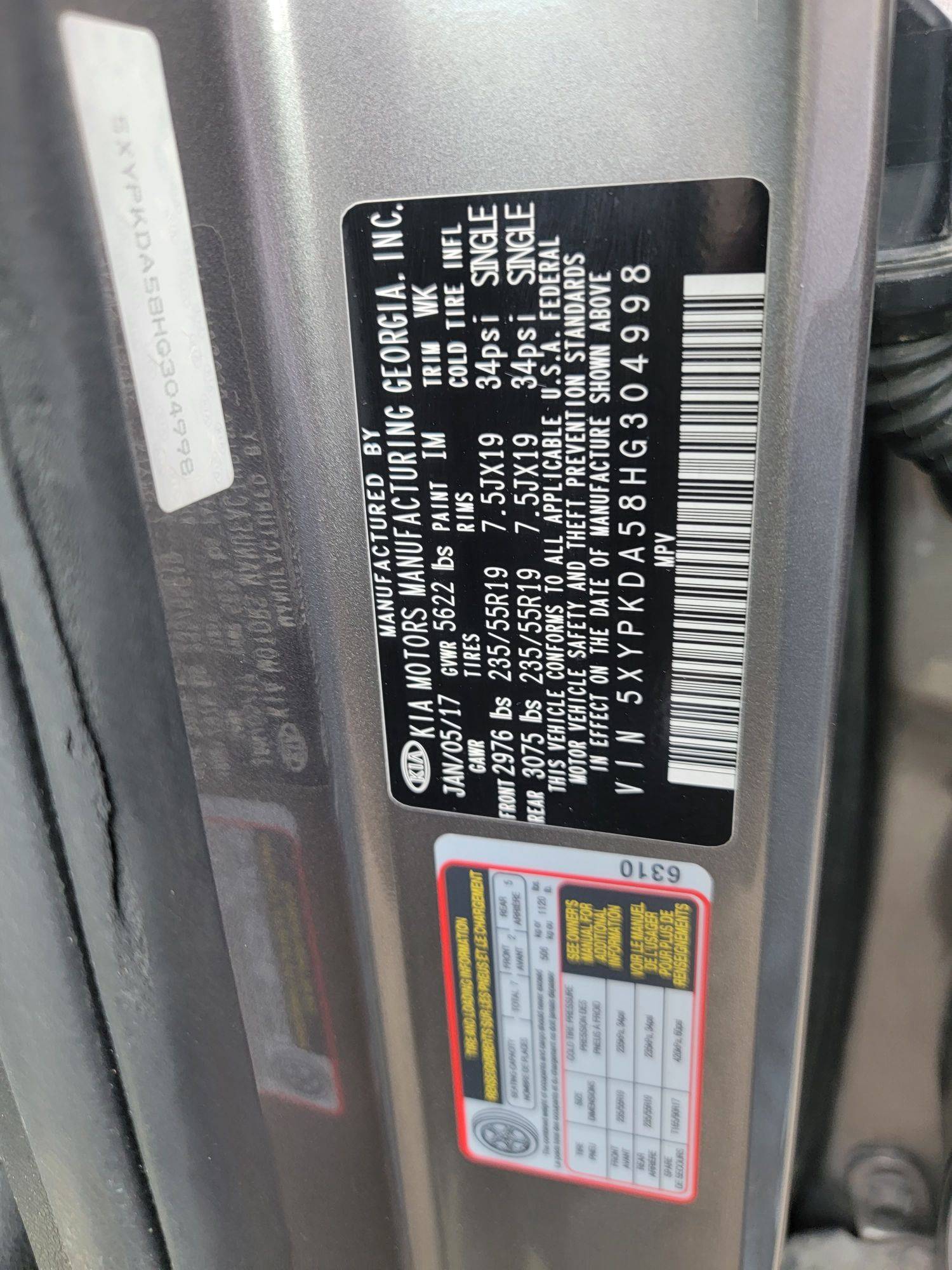 KIA SORENTO 2017 - Marhaba Auction Used Cars - Image 11