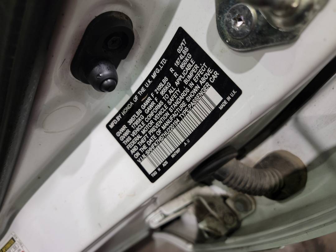 2017 HONDA CIVIC — 106447 Miles — Lot HU220194 — Main - Marhaba Auctions Used Cars - Image 10