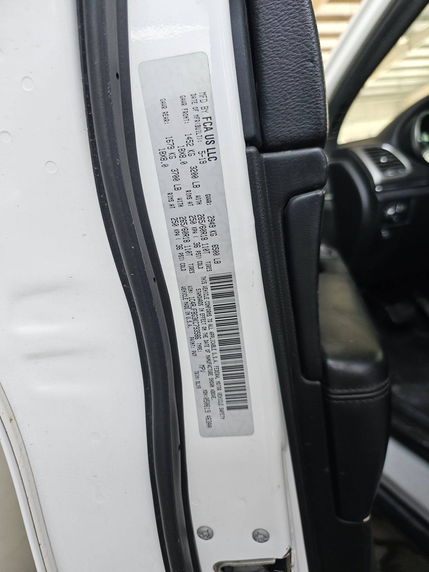 2019 JEEP Grand Cherokee — 132811 Miles — Lot C793586 — Souq - Marhaba Auctions Used Cars - Image 10