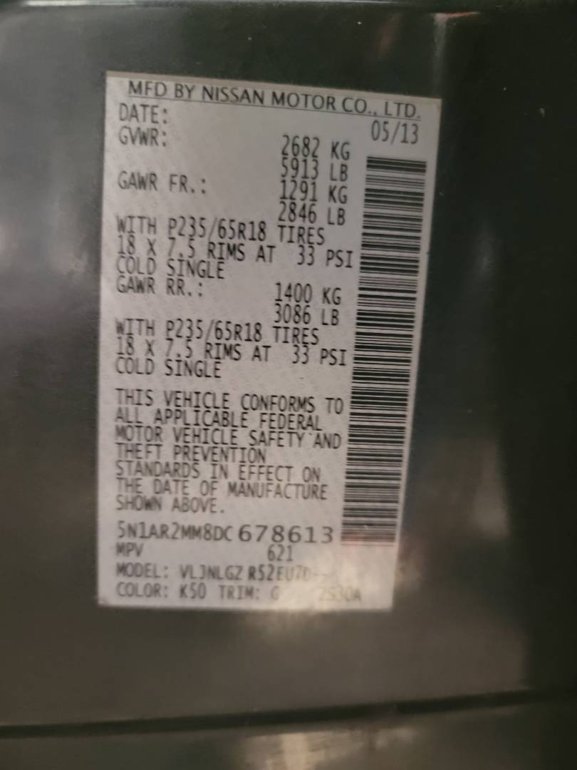 NISSAN PATHFINDER 2013 - Marhaba Auction Used Cars - Image 10