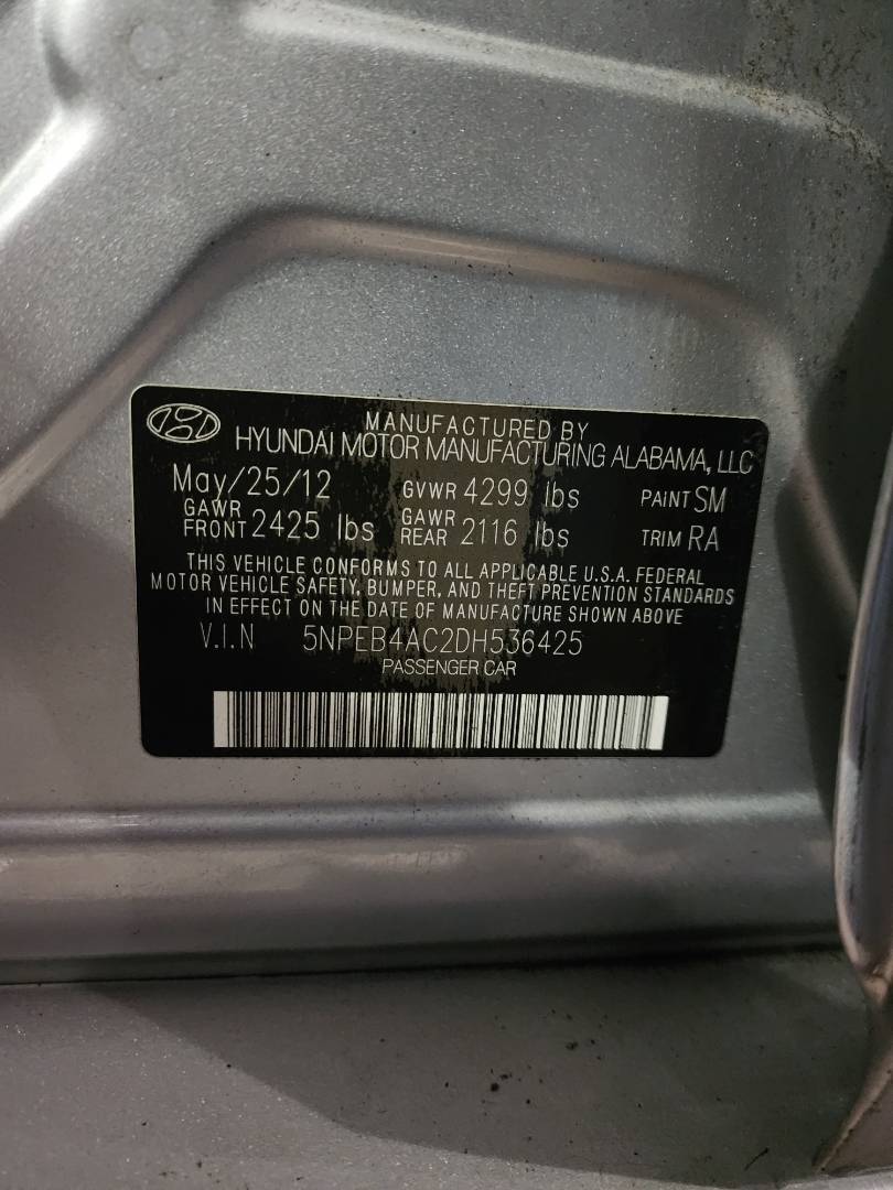2013 HYUNDAI SONATA — 156270 Miles — Lot H536425 - Marhaba Auctions Used Cars - Image 4