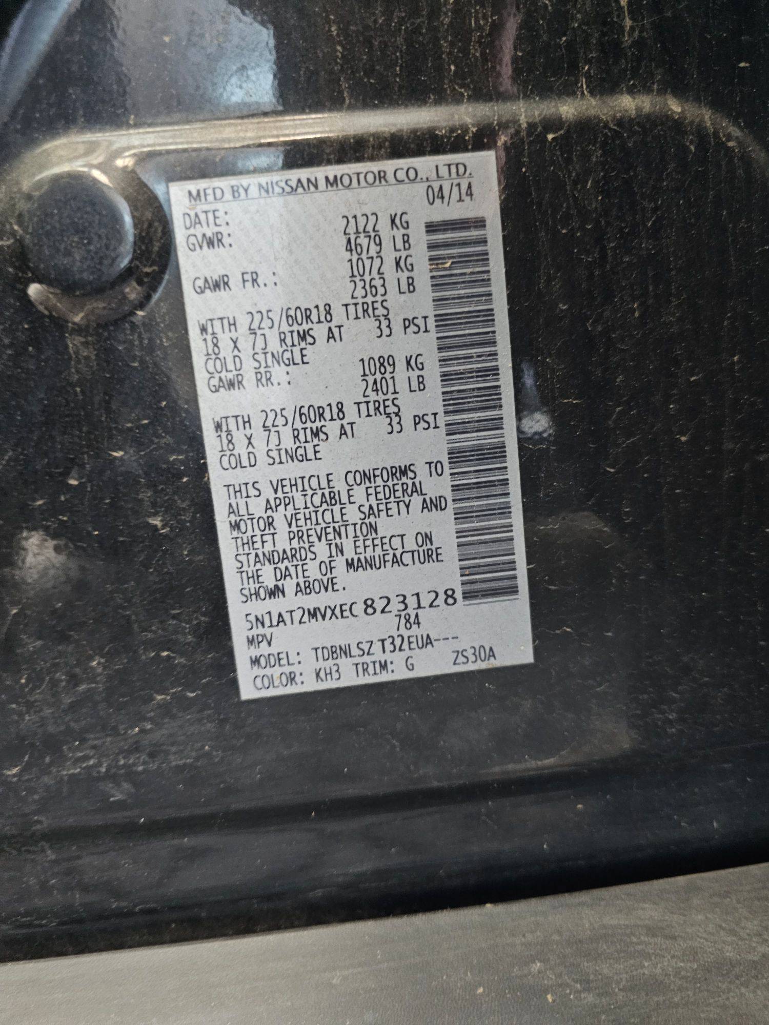 2014 NISSAN ROGUE — 130106 Miles — Lot MVXEC823128 — Souq - Marhaba Auctions Used Cars - Image 10