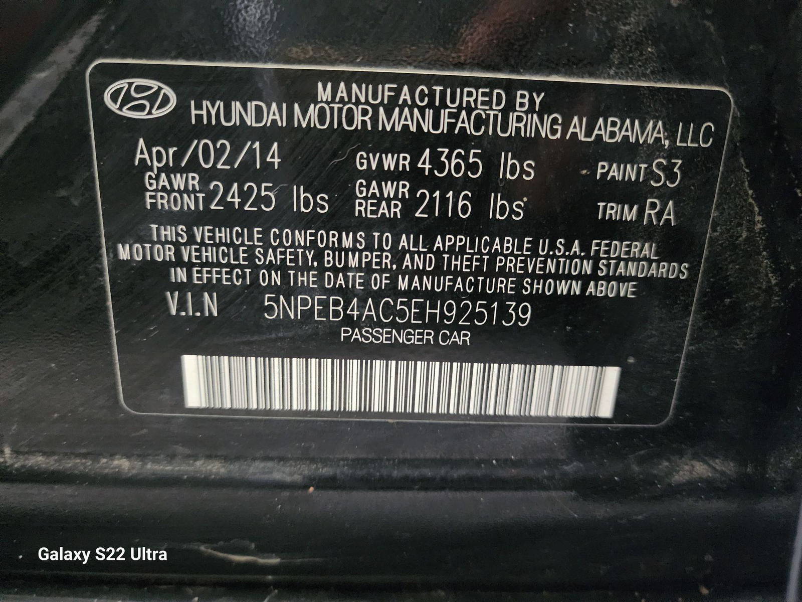 2014 HYUNDAI SONATA — 123310 Miles — Lot 82811603 - Marhaba Auctions Used Cars - Image 12