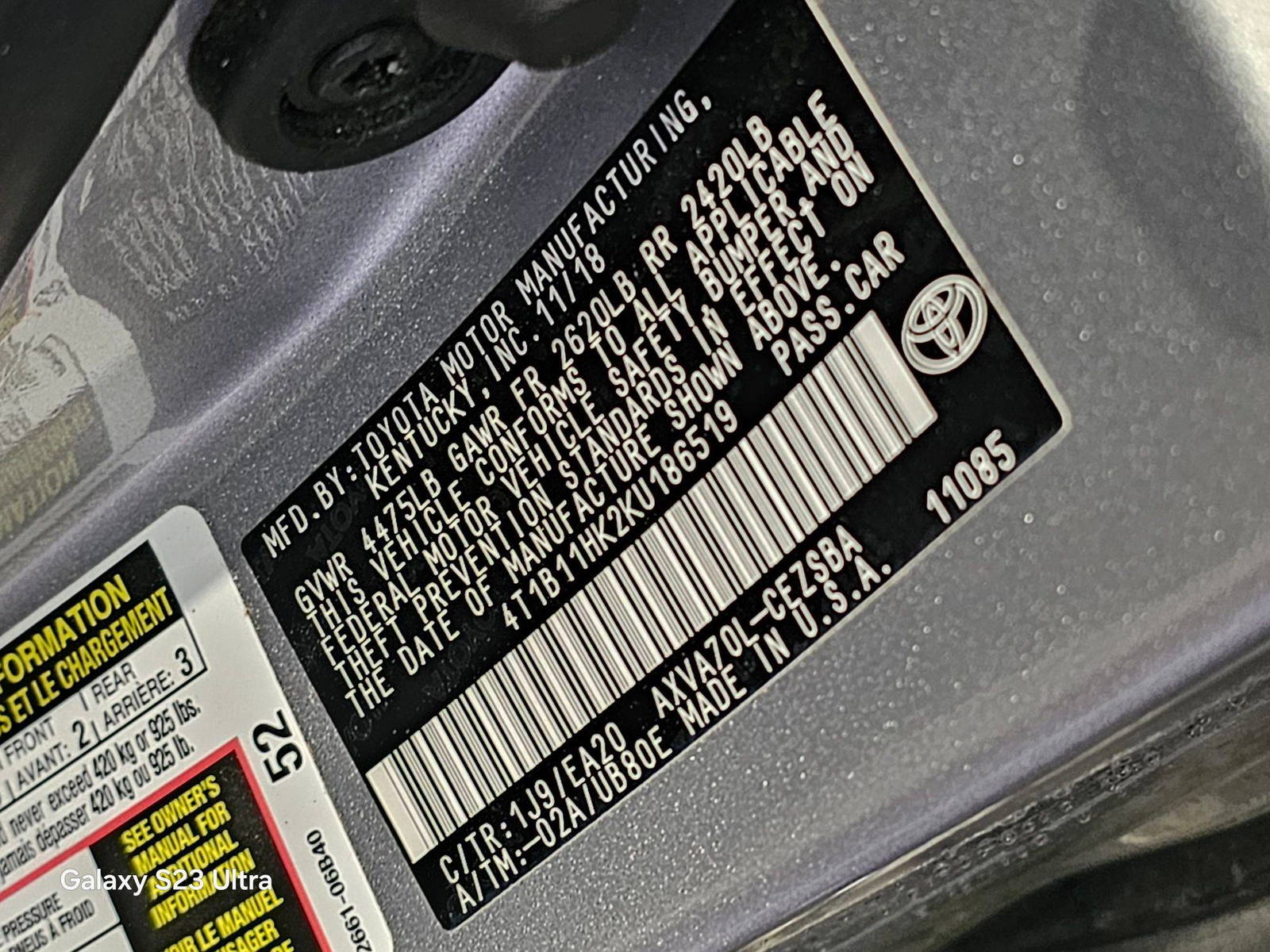 TOYOTA CAMRY 2019 - Marhaba Auction Used Cars - Image 9