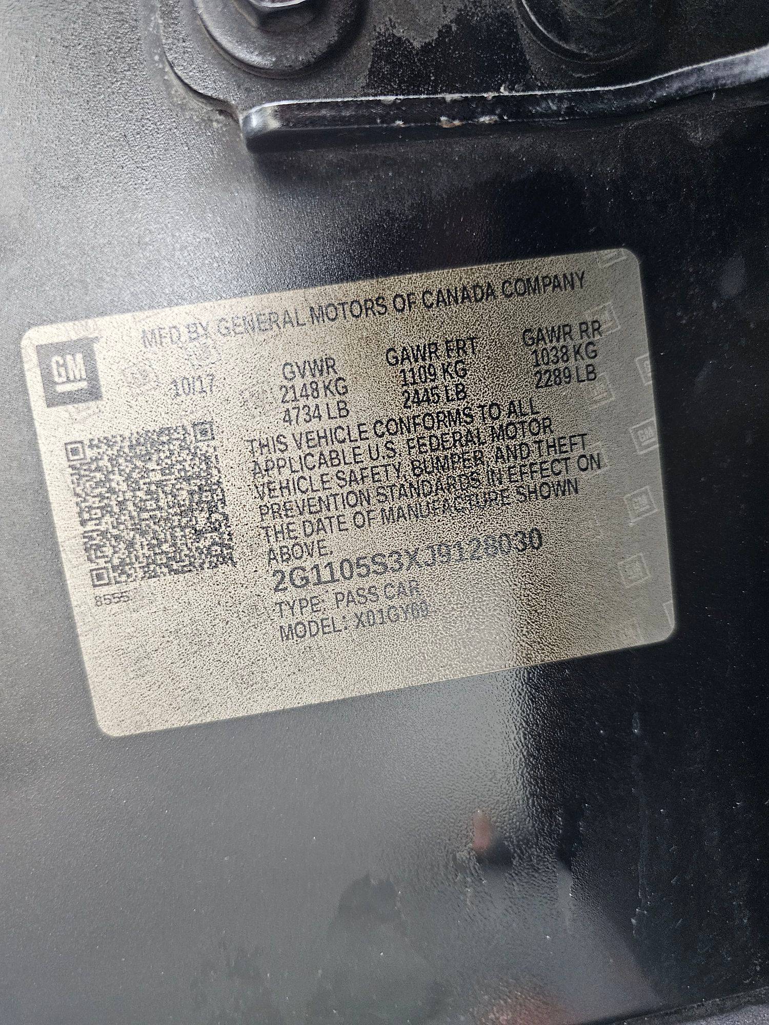 2018 CHEVROLET IMPALA — 161292 Miles — Lot J9128030 — Souq - Marhaba Auctions Used Cars - Image 9