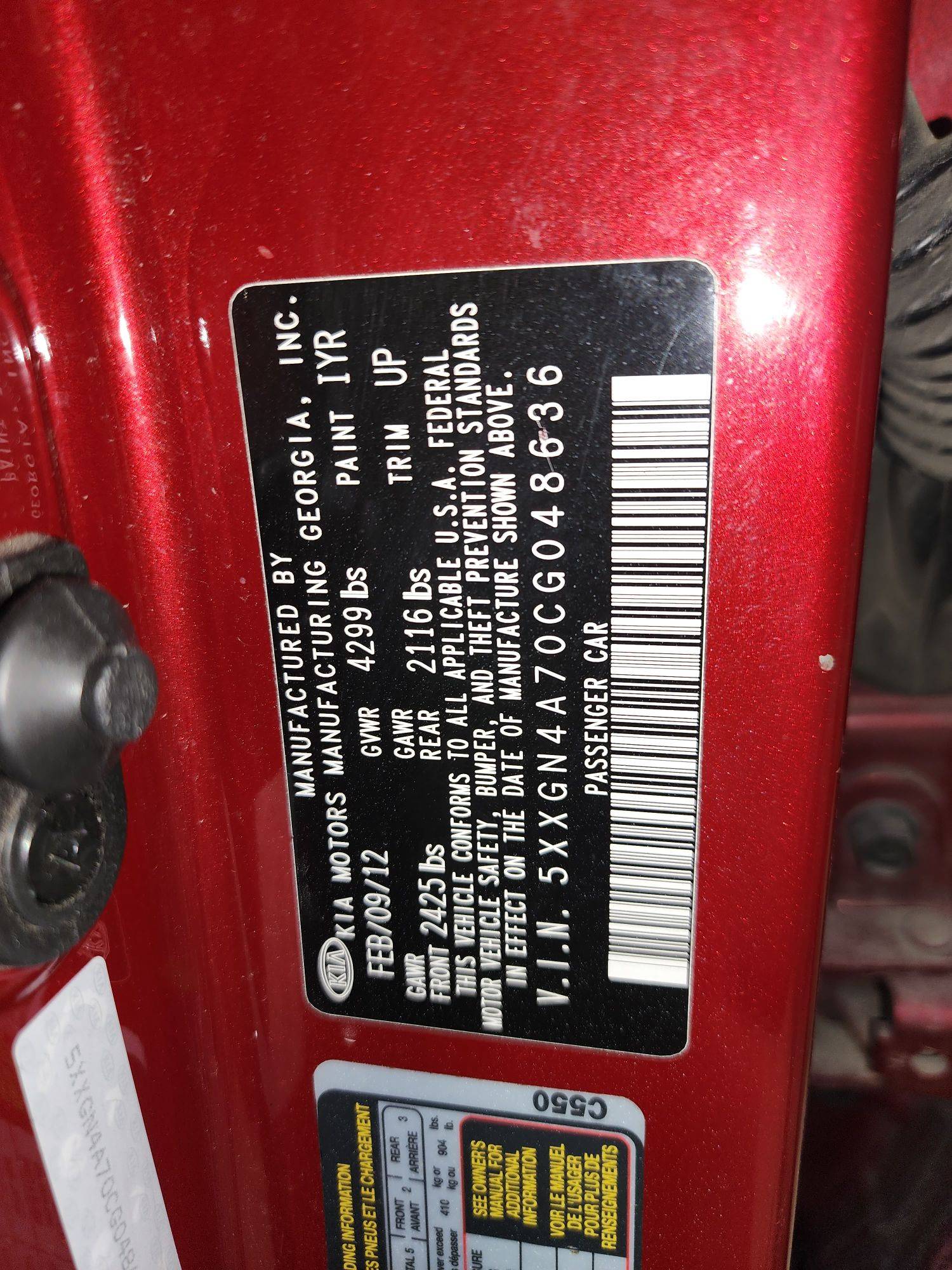 KIA OPTIMA 2012 - Marhaba Auction Used Cars - Image 11