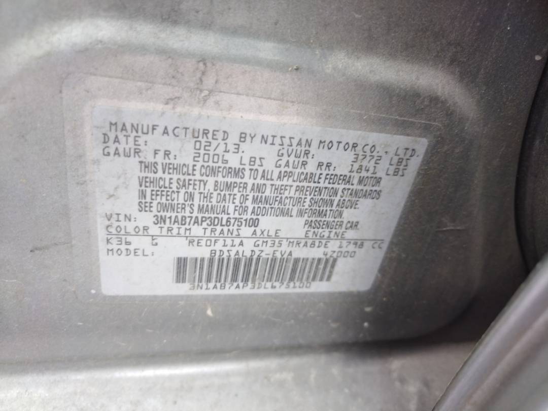 2013 NISSAN SENTRA — 144091 Miles — Lot 67354713 - Marhaba Auctions Used Cars - Image 8