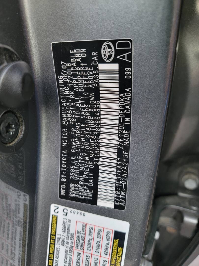 2008 TOYOTA COROLLA — 174346 Miles — Lot 80445873 - Marhaba Auctions Used Cars - Image 9