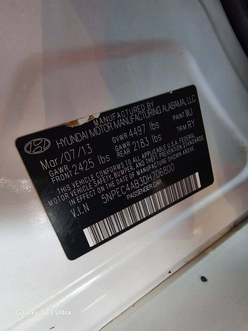 HYUNDAI SONATA 2013 - Marhaba Auction Used Cars - Image 12