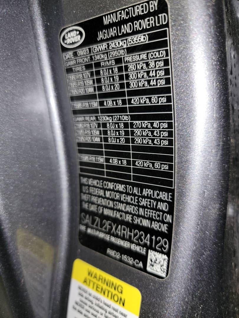 LAND ROVER RANGE ROVER EVOQUE DYNAMIC 2024 - Marhaba Auction Used Cars - Image 9