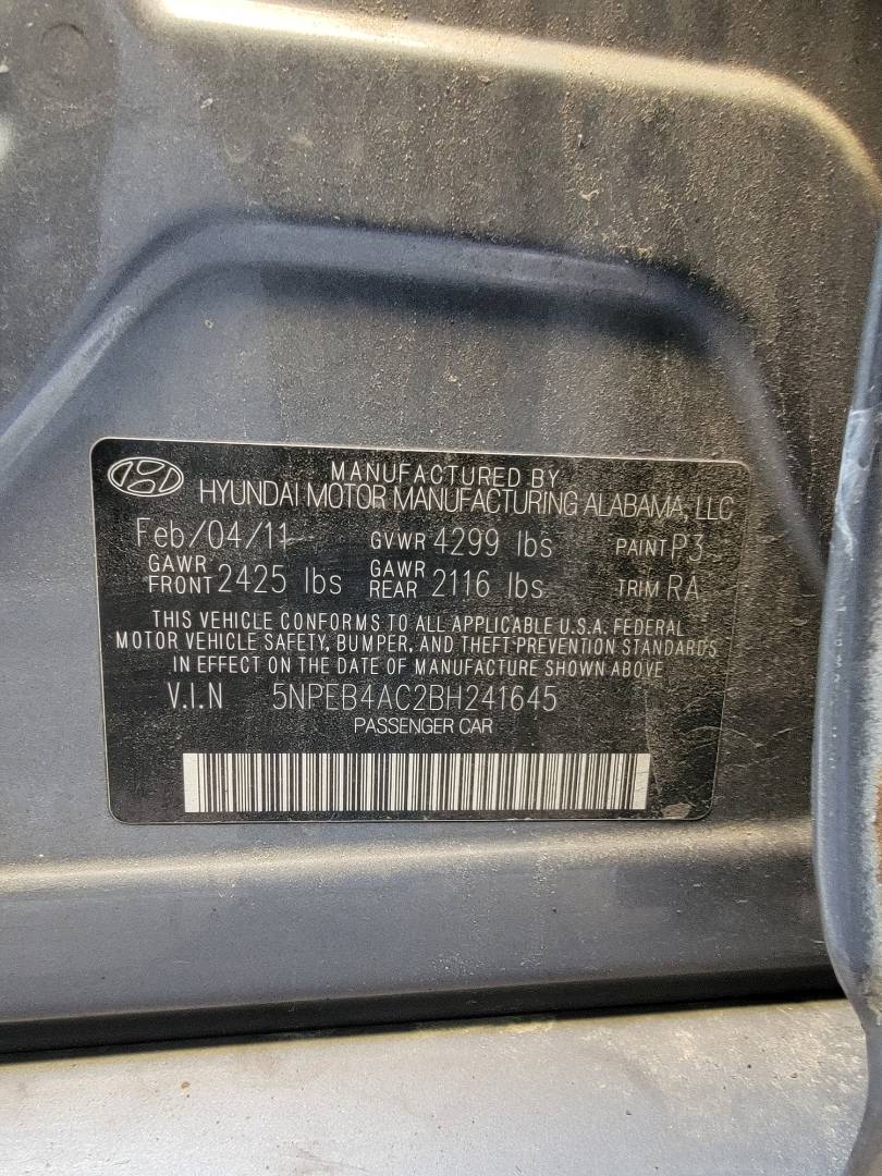 2011 HYUNDAI SONATA — 194255 Miles — Lot 69413844 — Main - Marhaba Auctions Used Cars - Image 9