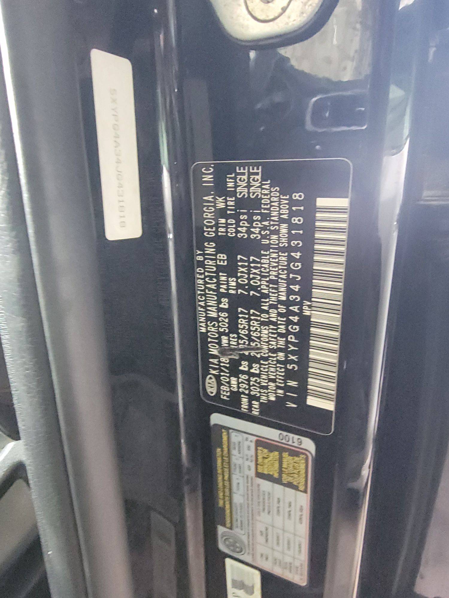 KIA SORENTO 2018 - Marhaba Auction Used Cars - Image 9