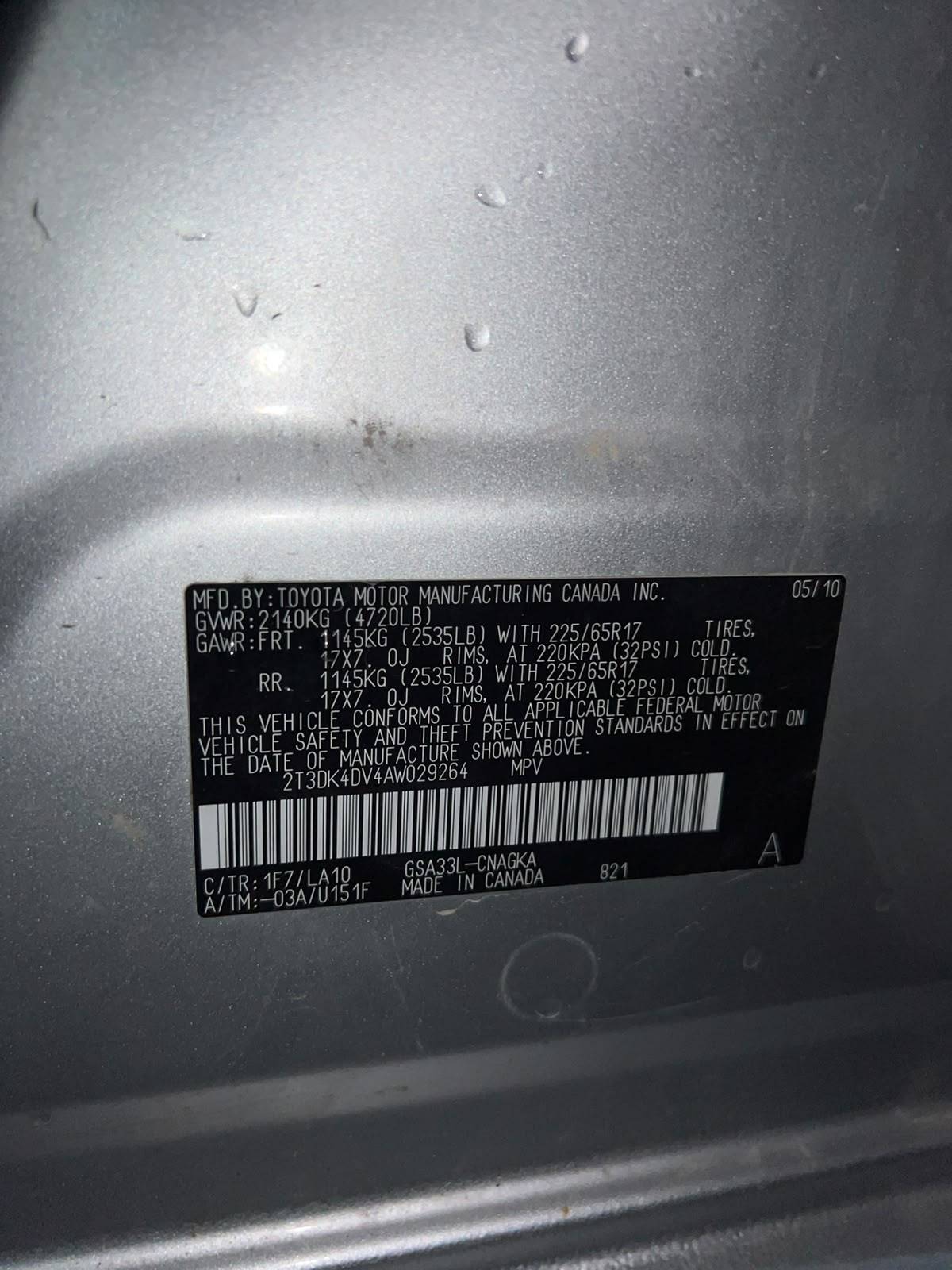 2010 TOYOTA RAV4 — 202261 Miles — Lot V4AW029264 - Marhaba Auctions Used Cars - Image 6