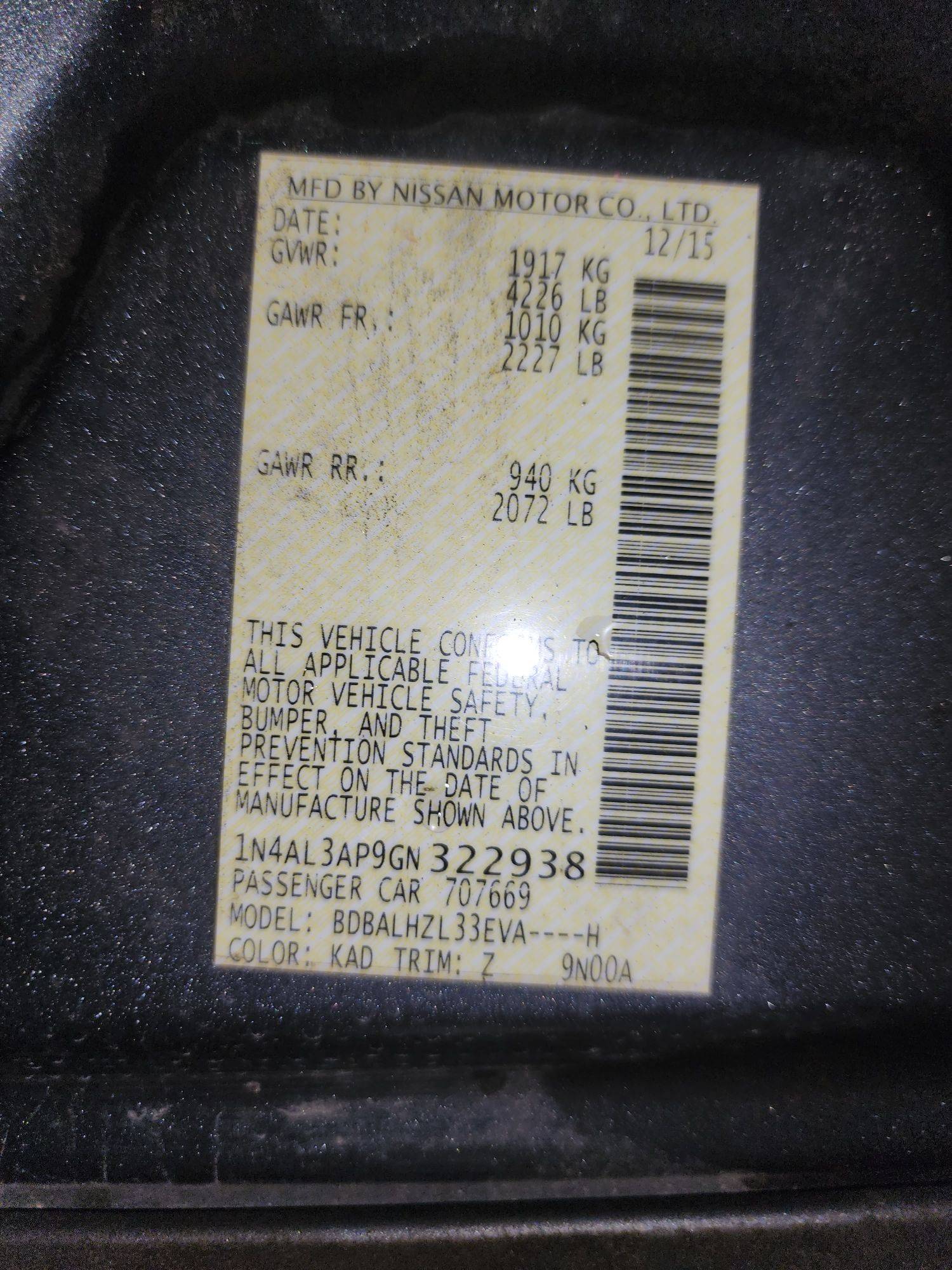 NISSAN ALTIMA 2016 - Marhaba Auction Used Cars - Image 10
