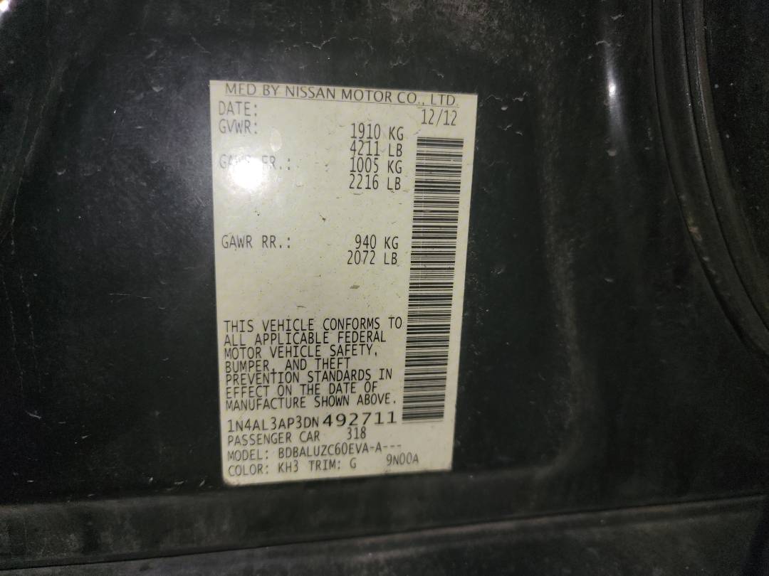 2013 NISSAN ALTIMA — 132731 Miles — Lot 38221647 - Marhaba Auctions Used Cars - Image 9