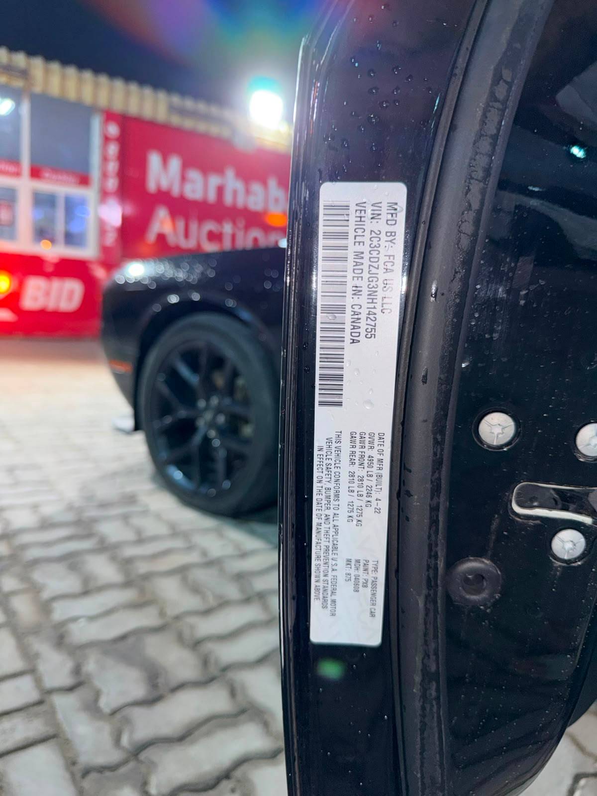 2022 DODGE CHALLENGER — sold — 47290 Miles — Lot CDZJG3NH142755 - Marhaba Auctions Used Cars - Image 11