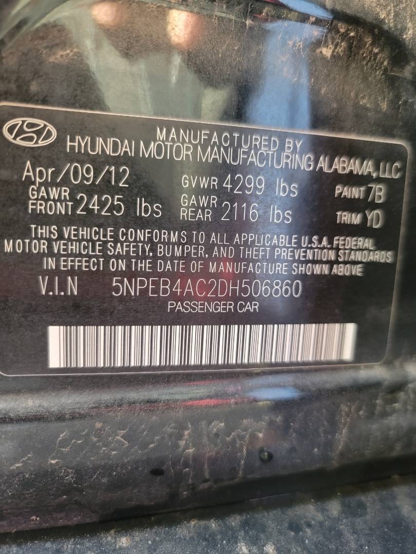 2013 HYUNDAI SONATA — 130271 Miles — Lot 30991930 - Marhaba Auctions Used Cars - Image 8
