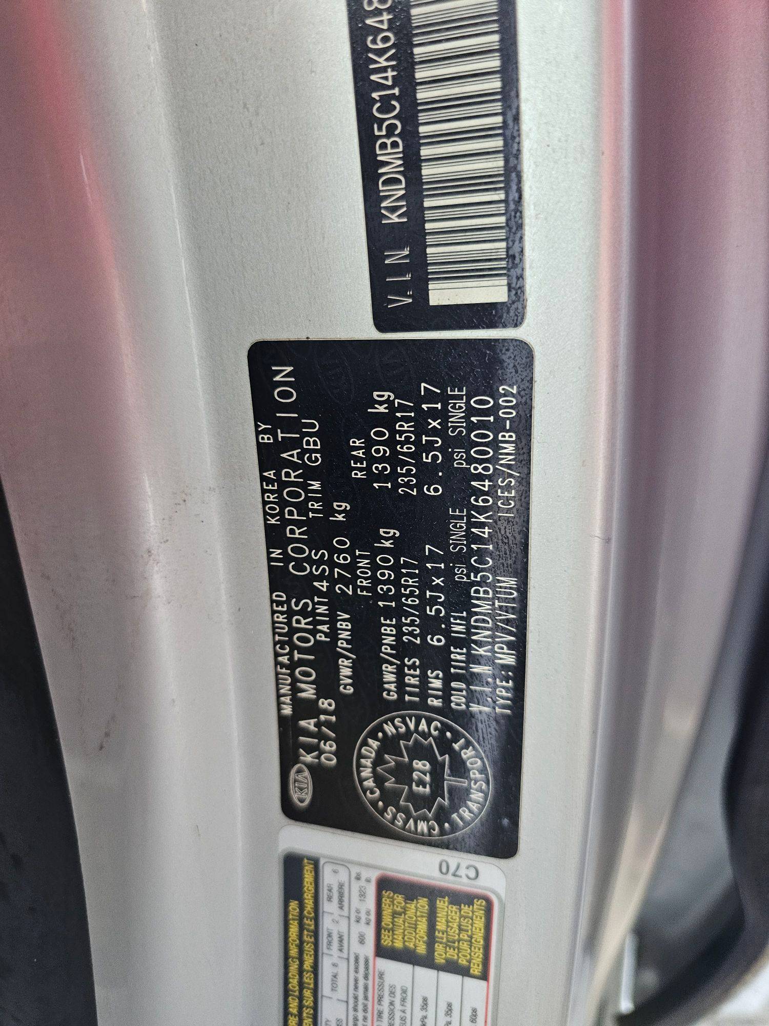 2019 KIA SEDONA — 224827 KM — Lot 12310867 — Souq - Marhaba Auctions Used Cars - Image 9