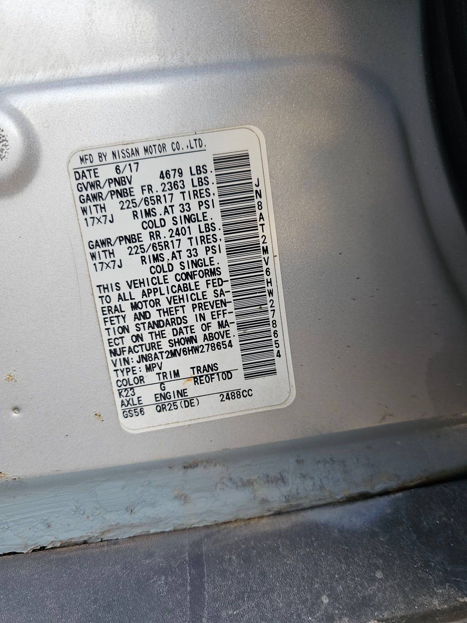 NISSAN ROGUE 2017 - Marhaba Auction Used Cars - Image 9