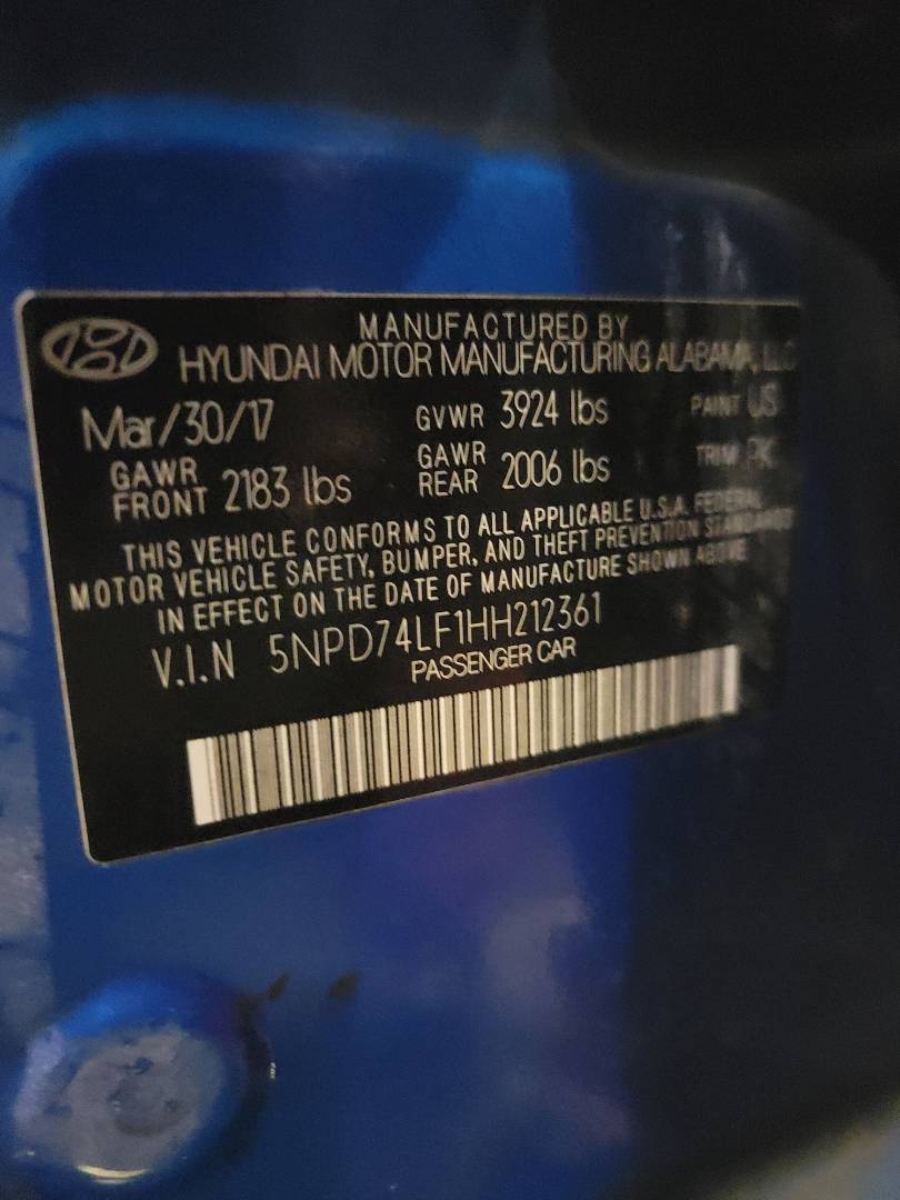 2017 HYUNDAI ELANTRA — 142161 Miles — Lot 72774113 - Marhaba Auctions Used Cars - Image 6