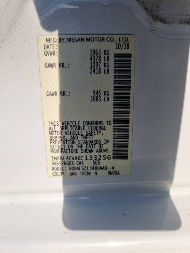 NISSAN ALTIMA 2019 - Marhaba Auction Used Cars - Image 9